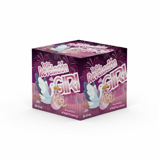 Torta Revelación Niña Rosado 36 Tiros | NUEVO 2025