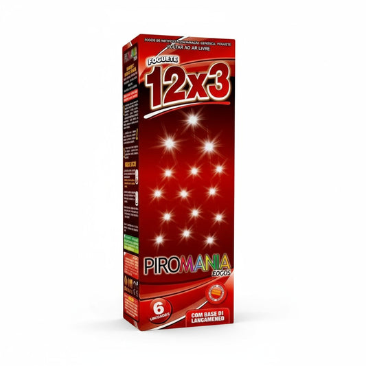 Foguete 12×3 Tiros Piromania – Caja X6 unidades