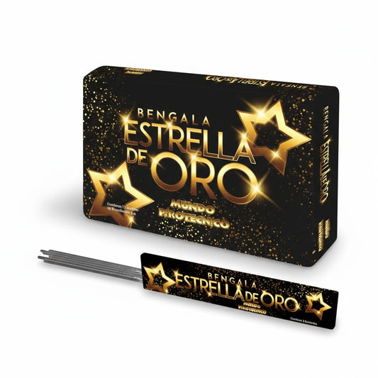 Bengala de Mano Estrella de Oro – X12 sobres